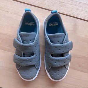 Native Shoes Kids Gray Water Shoes with Blue Accents